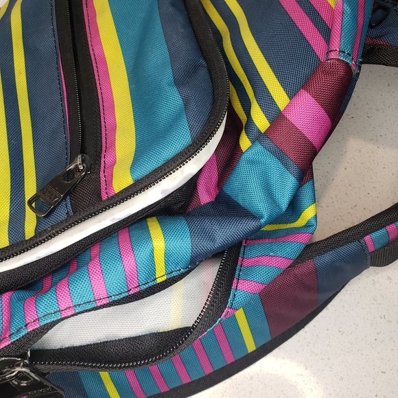 ROXY - Backpack Stripe Turquoise Pink and Yellow - unisex - Picture 10 of 15